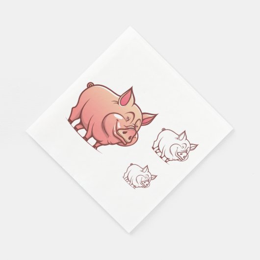 Drie pigs Paper Napkins Servet (Hoek)