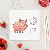 Drie pigs Paper Napkins Servet