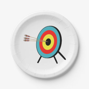 Drie Pijl Bullseye Papieren Bordje