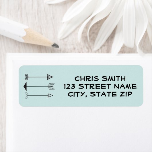 Drie pijlen Adresetiketten Etiket (Insitu)