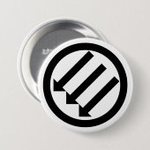 Drie Pijlen Antifascisme Ronde Button 7,6 Cm (Voorkant /achterkant)