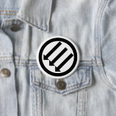 Drie Pijlen Antifascisme Ronde Button 7,6 Cm (In situ)
