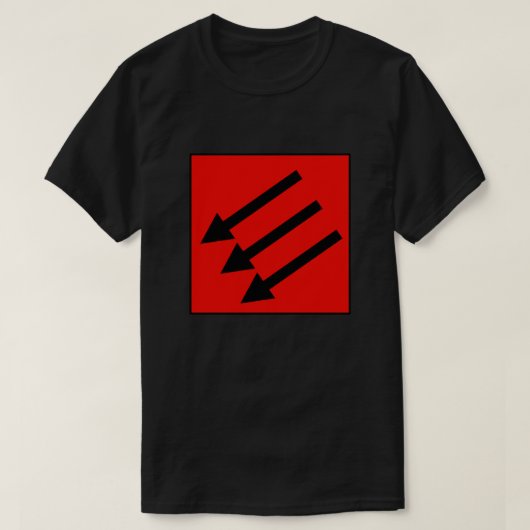 Drie Pijlen IJzeren Front Anti-Fascistisch T-shirt (Design voorkant)