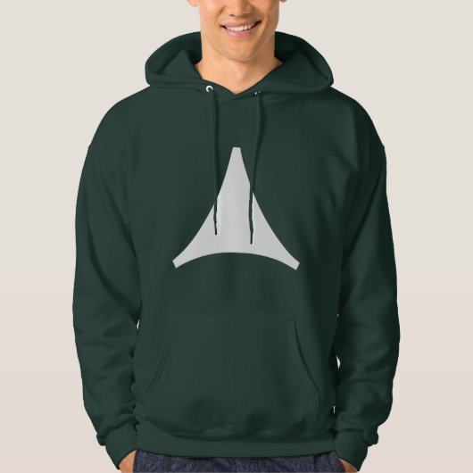 Drie pijlen met zijpijlen hoodie (Voorkant)
