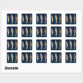 Drie pijlkoppen vierkante sticker (Vel)