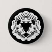 Drie pijnbomen ronde button 5,7 cm (Voorkant)