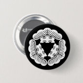 Drie pijnbomen ronde button 5,7 cm (Voorkant /achterkant)