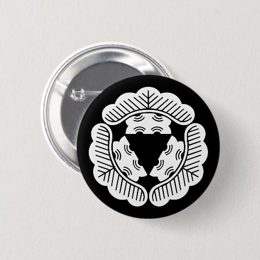 Drie pijnbomen ronde button 5,7 cm (Voorkant /achterkant)