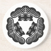 Drie pijnbomen zandsteen onderzetter (Voorkant)