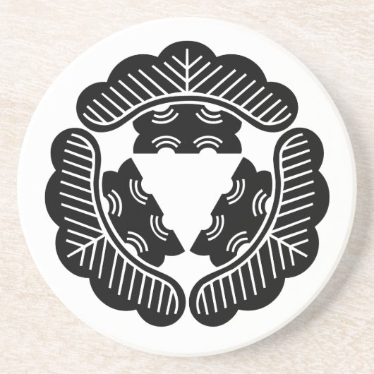 Drie pijnbomen zandsteen onderzetter (Voorkant)