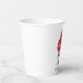 Drie pioenen papieren bekers (Rechts)