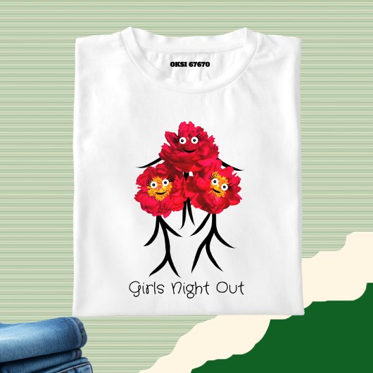 Drie pioenen t-shirt