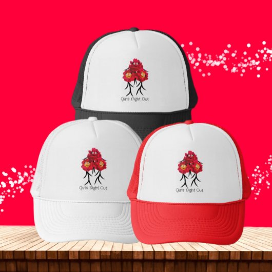 Drie pioenen trucker pet