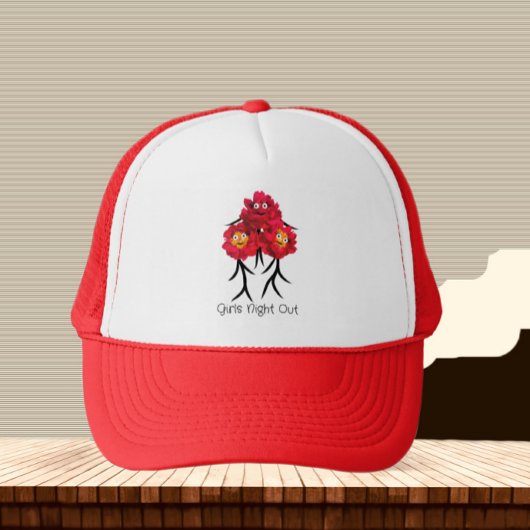 Drie pioenen trucker pet