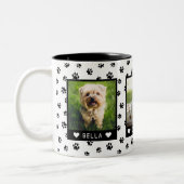 Drie plaatfoto's Namen zwarte schilderafdrukken Aa Tweekleurige Koffiemok (Links)