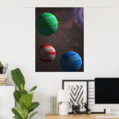Drie Planeten Poster (Thuiskantoor)