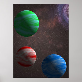 Drie Planeten Poster