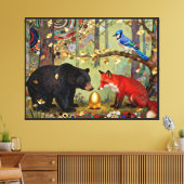 “Drie plannen voor één ei” Canvas Afdruk (Insitu (Woonkamer))