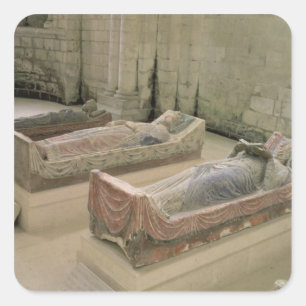 Drie Plantagenet Tombs Vierkante Sticker