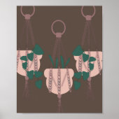 Drie Planten met een groene muur Poster (Voorkant)