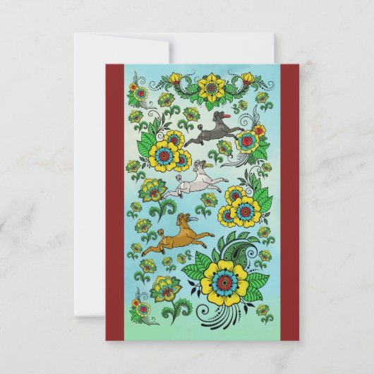 Drie poedels vangen frisbees Kaart (Voorkant)