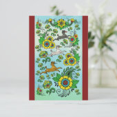 Drie poedels vangen frisbees Kaart (Staand voorkant)