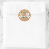 Drie Pomeraniërs Ronde Sticker (Tas)