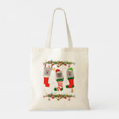 Drie Pommeren in Sock-kerstkerstkerstkerstKerstmis Tote Bag (Achterkant)