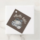 Drie pompoen Hallo Herfst Bedankjes Labels (In situ)