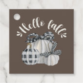 Drie pompoen Hallo Herfst Bedankjes Labels (Voorkant)