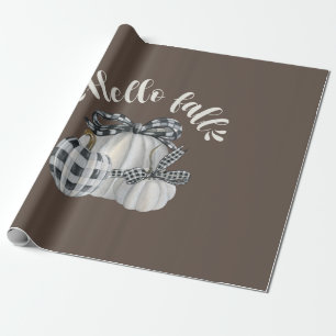 Drie pompoen Hallo Herfst Cadeaupapier