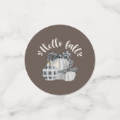 Drie pompoen Hallo Herfst Confetti (Kleine voorkant)