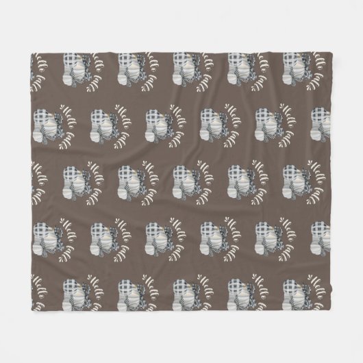 Drie pompoen Hallo Herfst Fleece Deken (Voorkant (Horizontaal))