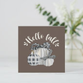 Drie pompoen Hallo Herfst Kaart (Staand voorkant)