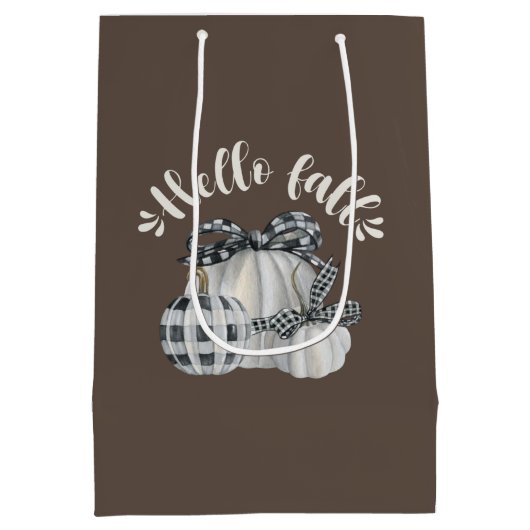 Drie pompoen Hallo Herfst Medium Cadeauzakje (Achterkant)