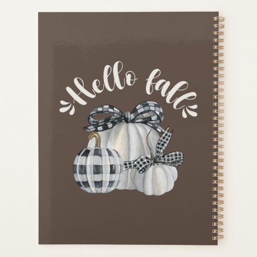 Drie pompoen Hallo Herfst Planner (Achterkant)