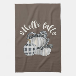 Drie pompoen Hallo Herfst Theedoek