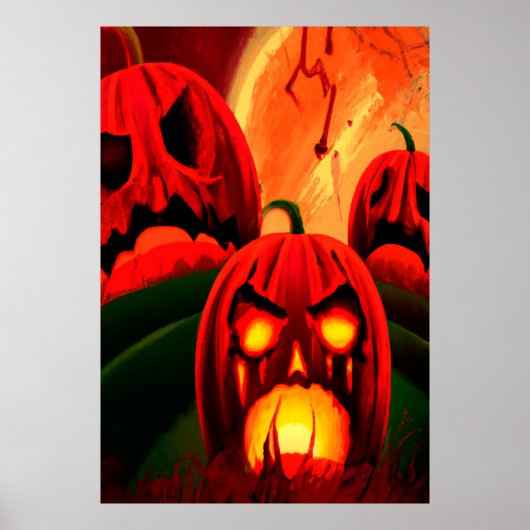 Drie pompoenbroers | AI Art Poster (Voorkant)