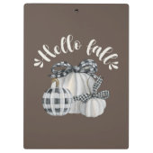 Drie pompoenen Hallo Herfst Klembord (Achterkant)