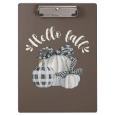 Drie pompoenen Hallo Herfst Klembord (Voorkant)