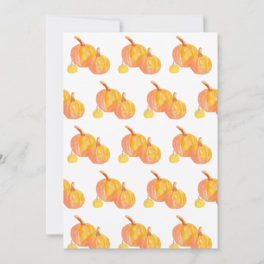 "Drie pompoenen" Kaart (Achterkant)