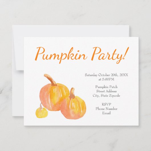 "Drie pompoenen" Kaart (Voorkant)