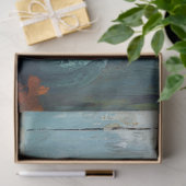 Drie pompoenen op rustieke houten decoupage tissuepapier (Geschenk)