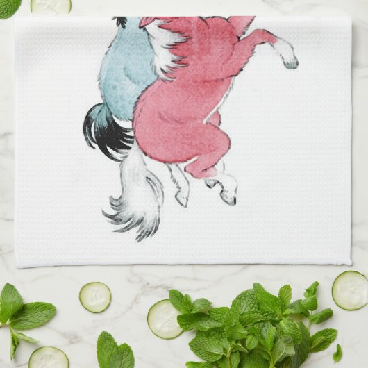 Drie Ponies Theedoek (Gevouwen)