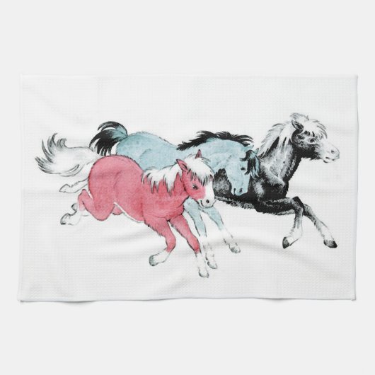 Drie Ponies Theedoek (Horizontaal)