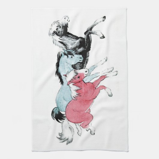 Drie Ponies Theedoek (Verticaal)