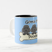 Drie Poodsen Tweekleurige Koffiemok (Voorkant links)