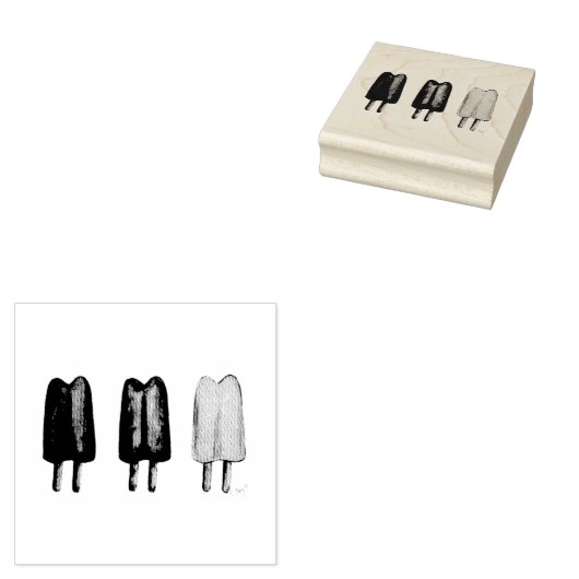 Drie Pop Popsikel Ice Lolly Stempel (Gestempeld)