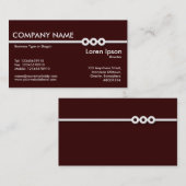 Drie Portholes Lijn - Donkerbruin Visitekaartje (Voorkant / Achterkant)