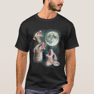 Drie Possum Maan 3 Baby Opossums Huilend Schattig T-shirt